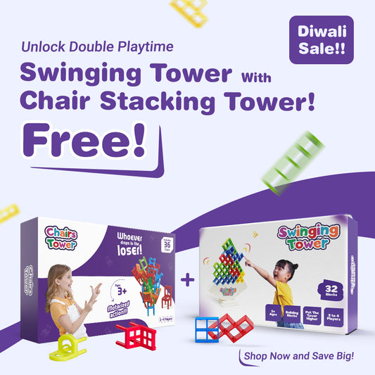 ✨Swinging Tower Game with FREE Chairs Tower Balancing Game