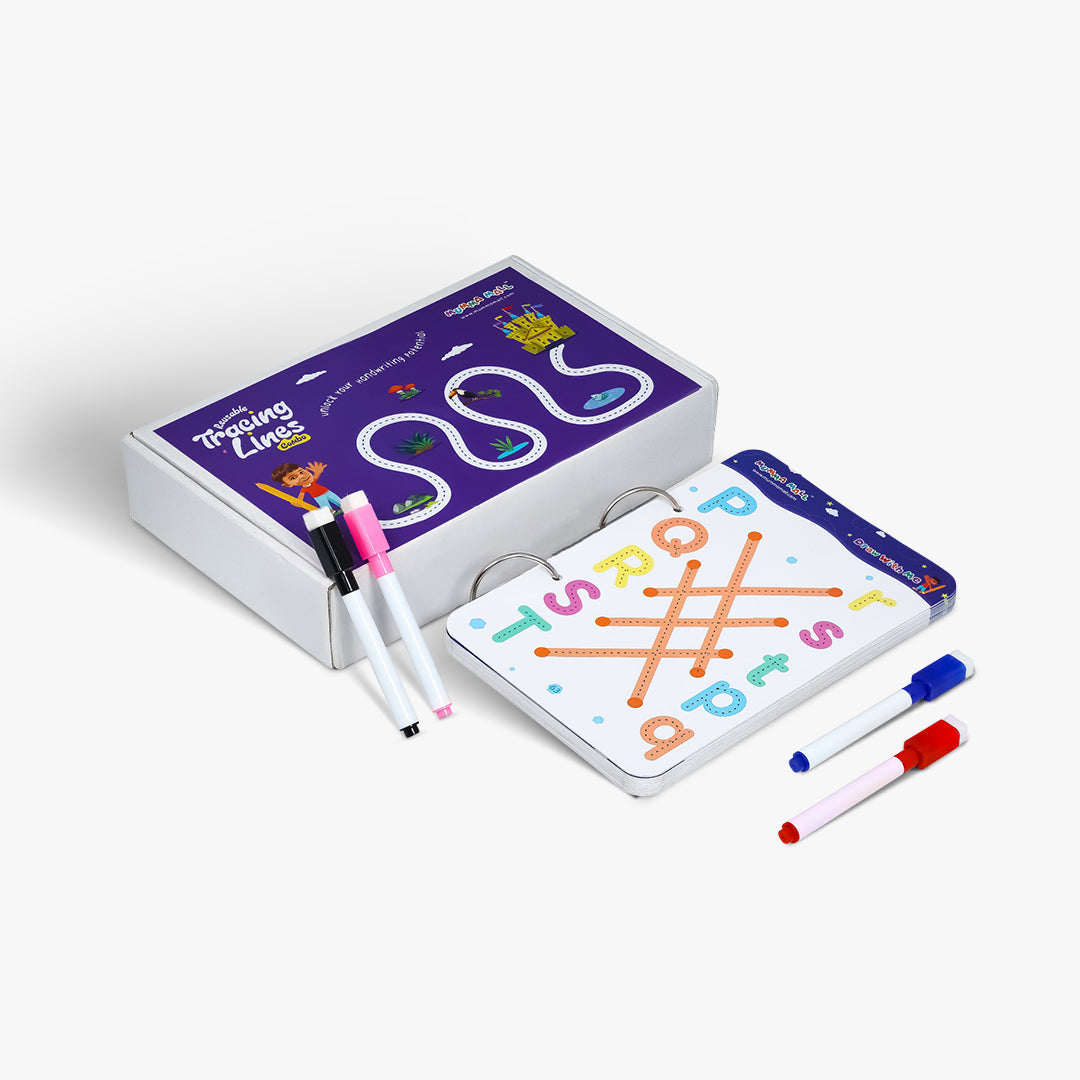 64 Pages Reusable Tracing Line book to improve HAND WRITING For kids + (FREE Learning 2000+ pages PDF worksheet for kids📚 )