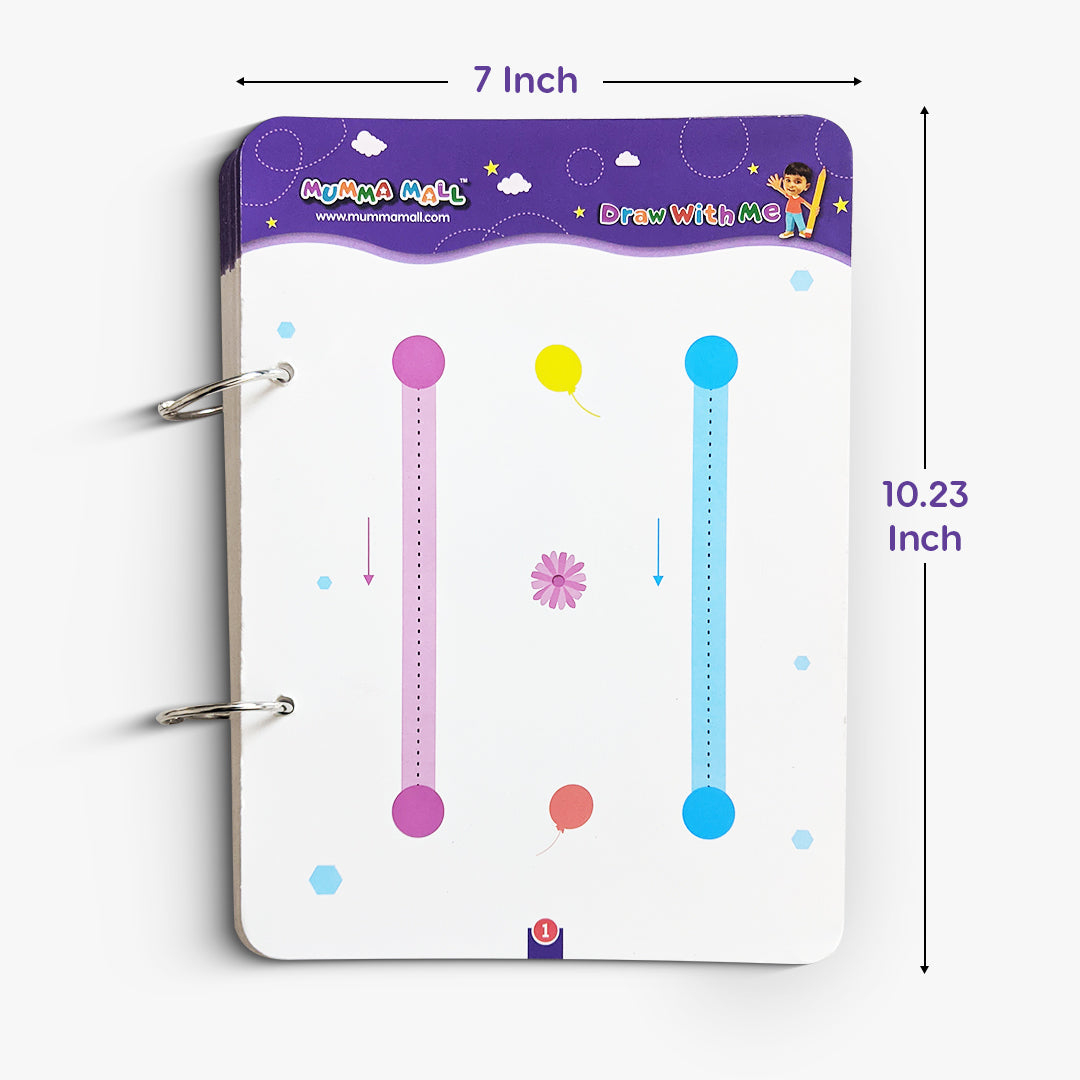 64 Pages Reusable Tracing Line book to improve HAND WRITING For kids + (FREE Learning 2000+ pages PDF worksheet for kids📚 )