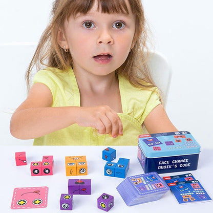 Face Change Rubiks Cube Wooden