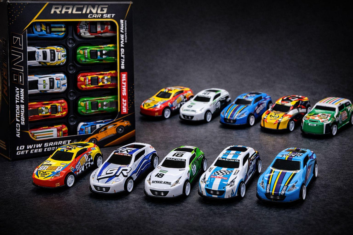 Mini Metal Racing Car Set for Kids | 10 Pcs Pull Back Sports Car Collection