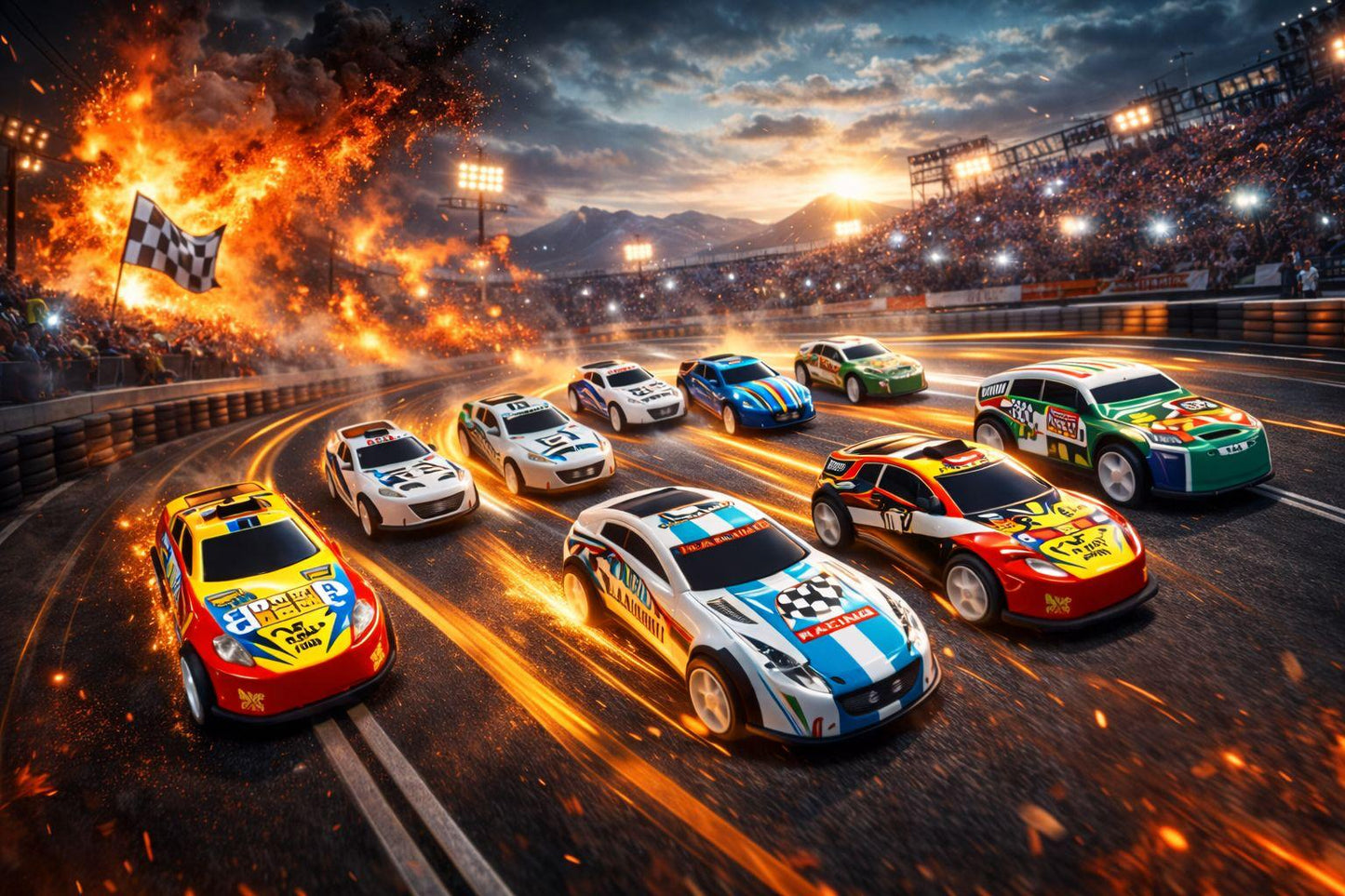 Mini Metal Racing Car Set for Kids | 10 Pcs Pull Back Sports Car Collection