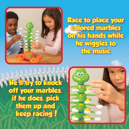Dancing Caterpillar Marble Game — Hand-Eye Coordination Family Toy, 2-4 Players
