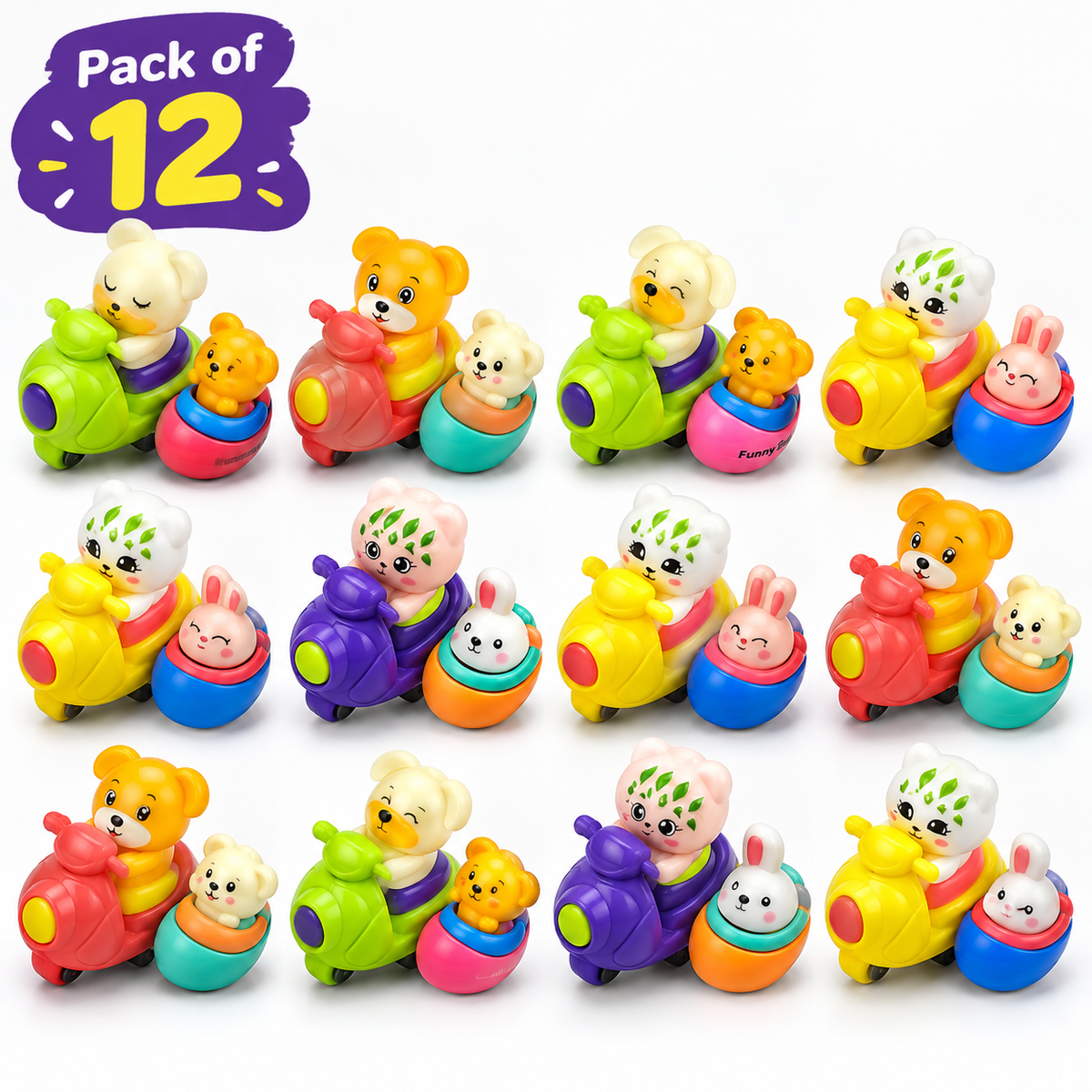 Paws & Hops Scooter Set – Pack of 12