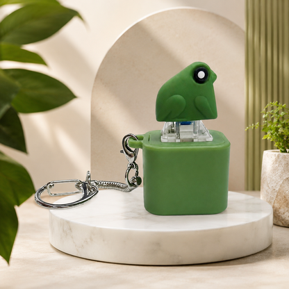 Pop-Up Frog LED Light Keychain Toy for Kids – Pressable Cute Frog with Colorful Glow, Clip-On Bag Charm & Backpack Accessory