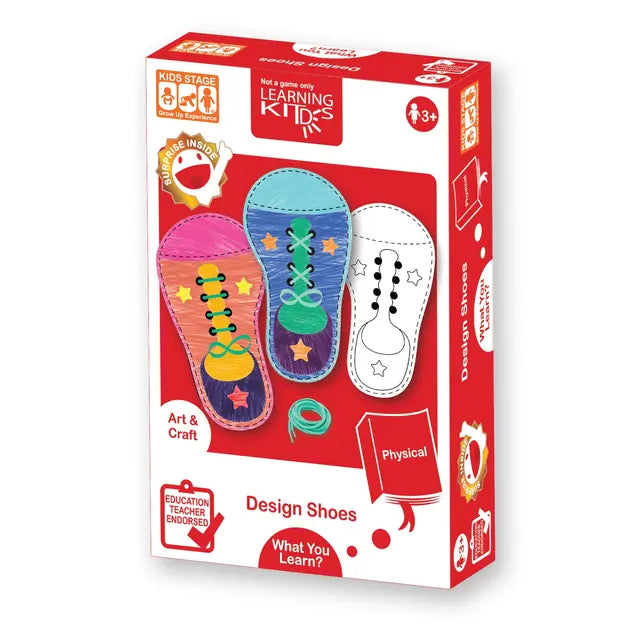 Kids Shoe Coloring & Lacing Learning Kit