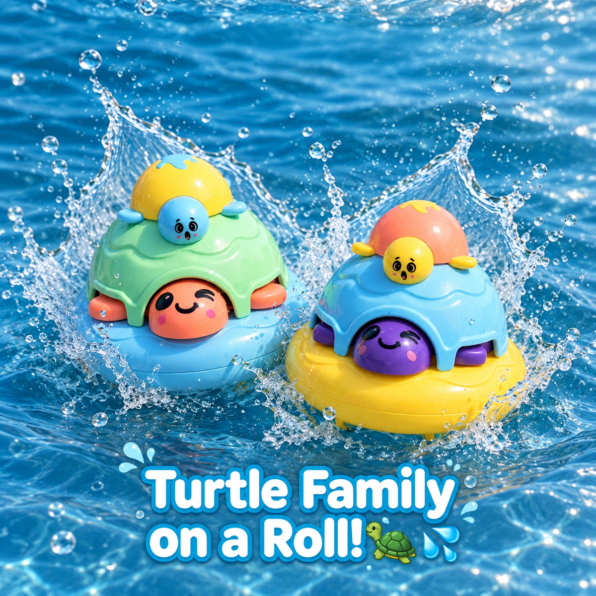 Topsy Turtles Friction Toy – 12 Pcs Set