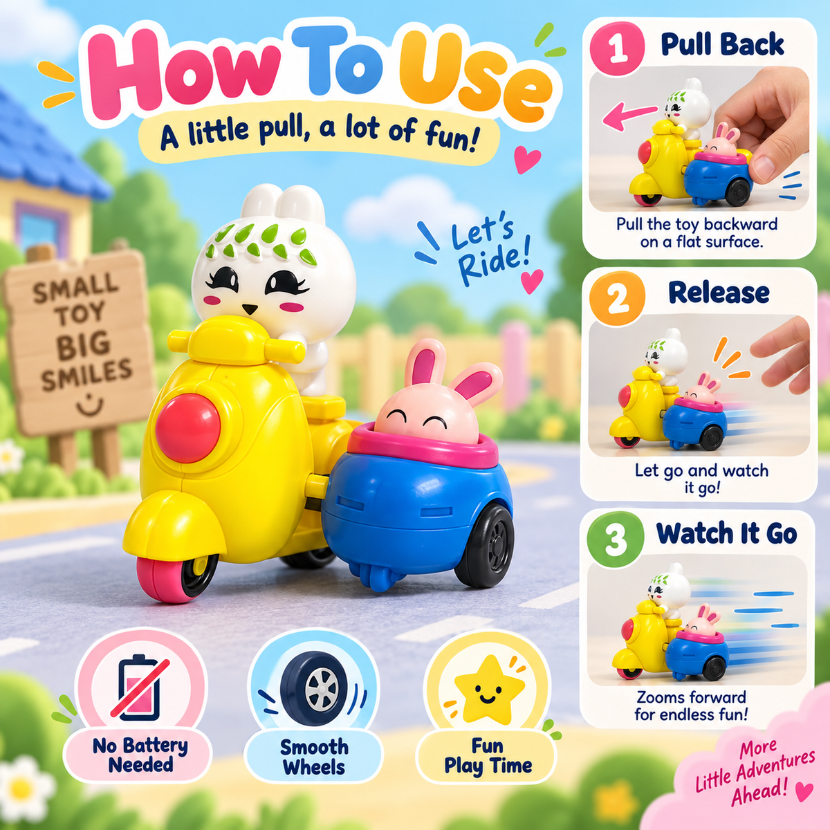 Paws & Hops Scooter Set – Pack of 12