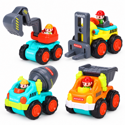 Kids Construction Vehicle Toy Set – 4 Pcs
