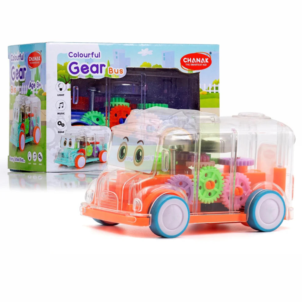 Transparent  colorful Gear Bus for Kids (BUY 1 GET 1 FREE)