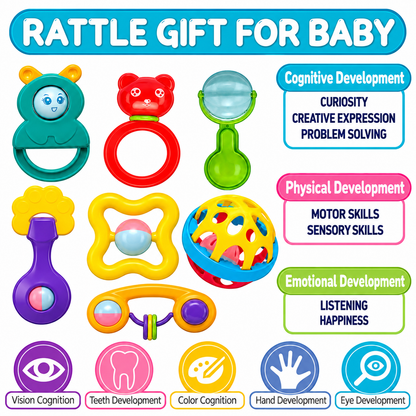 Baby Rattle Toy Set for Infants – 7 Pcs Set