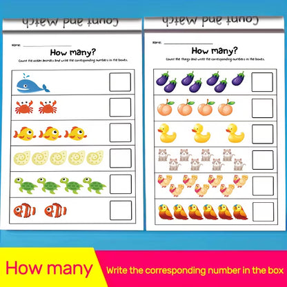 Kids Preschool Counting Activity Book – Early Math Number Learning, Count & Write Practice Workbook for Toddlers