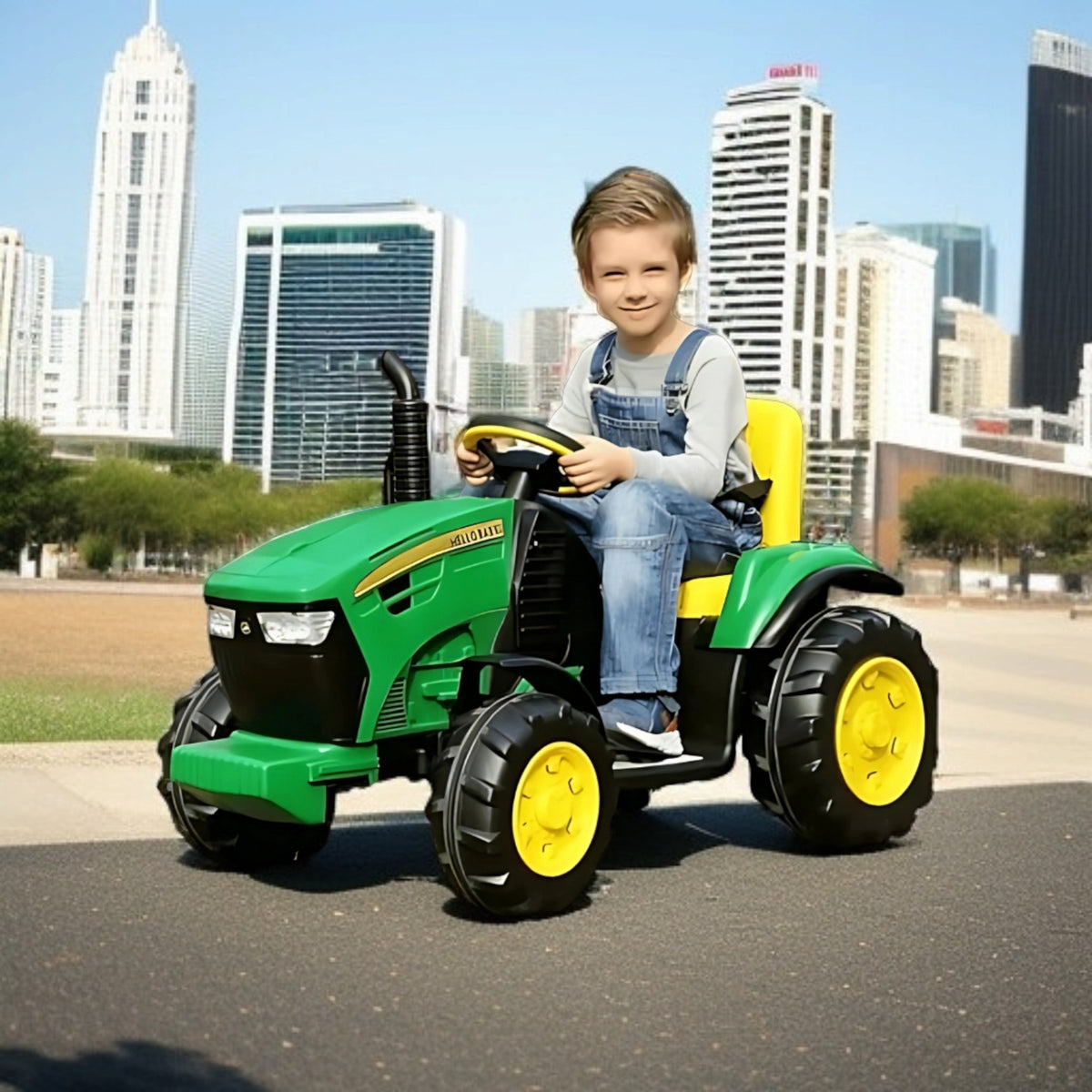 Kids Electric Ride-On Tractor with Trailer