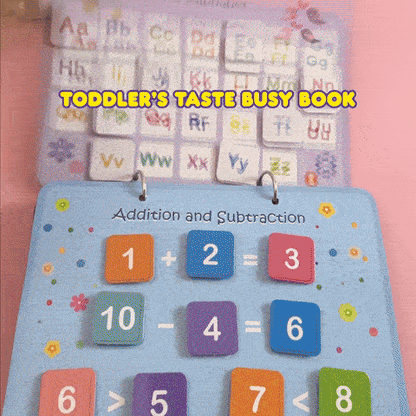 Mumma Mall® Toddler's Taste Busy Book – Reusable Learning Binder for Kids (Ages 2–5) with Velcro Activities & Fine Motor Skill Games