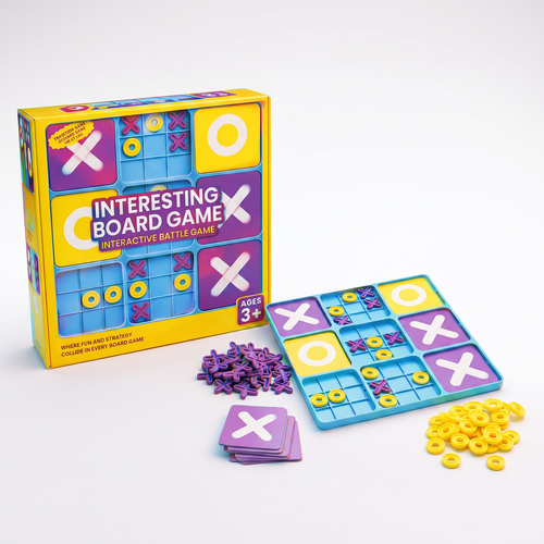 Ultimate Tic-Tac-Toe Board Game for Kids and Family | Brain Teaser Indoor Game for Mind Development, Problem Solving, Logic Skills and Screen-Free Play