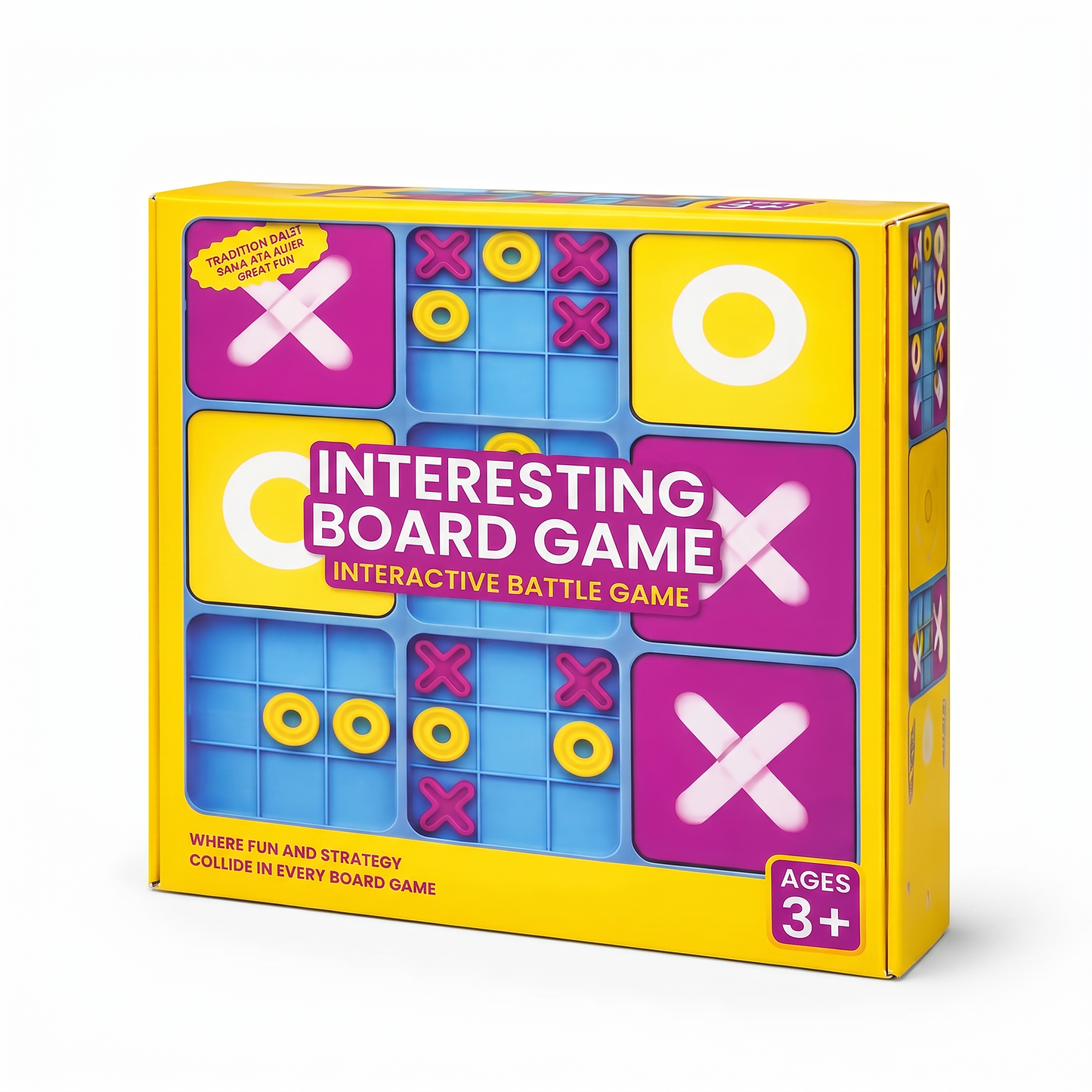 Ultimate Tic-Tac-Toe Board Game for Kids and Family | Brain Teaser Indoor Game for Mind Development, Problem Solving, Logic Skills and Screen-Free Play
