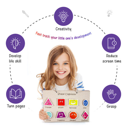 Mumma Mall® Toddler's Taste Busy Book – Reusable Learning Binder for Kids (Ages 2–5) with Velcro Activities & Fine Motor Skill Games