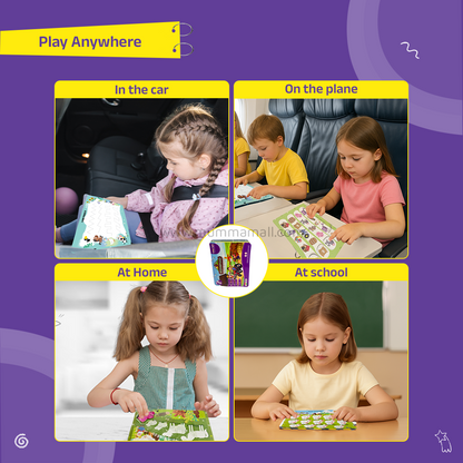 Farm Busy Book (3+ Age) – Velcro binder with farm animals, shapes, colors, counting & more to boost cognitive skills & motor development in kids