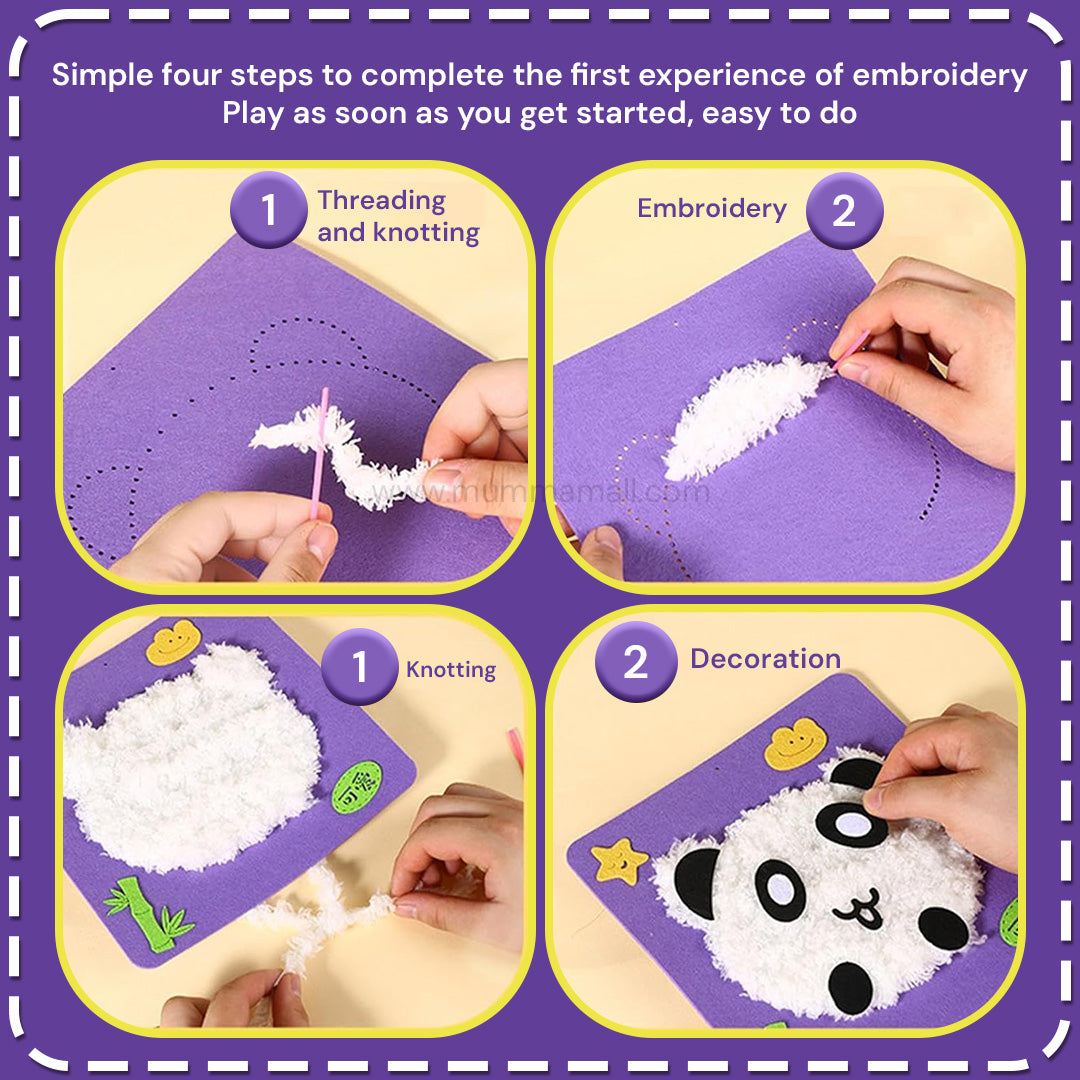 Needle Art Kit – DIY Creative Craft Set for Kids (Ages 3+) | Boosts Creativity, Focus & Hand-Eye Coordination