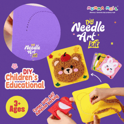 Needle Art Kit – DIY Creative Craft Set for Kids (Ages 3+) | Boosts Creativity, Focus & Hand-Eye Coordination