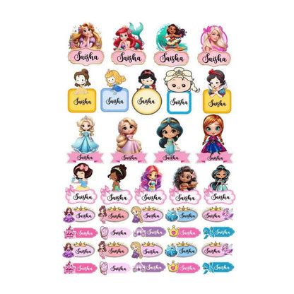 Personalized Waterproof Kids Name Stickers – Cute Animal Designs for Bottles, Lunch Boxes & School