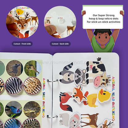 #Trending Mumma Mall® Learning Binder Book for Kids (Ages 2–6) – Educational Velcro Activity Book with Matching, Puzzle & Fine Motor Skills