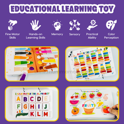 #Trending Mumma Mall® Learning Binder Book for Kids (Ages 2–6) – Educational Velcro Activity Book with Matching, Puzzle & Fine Motor Skills