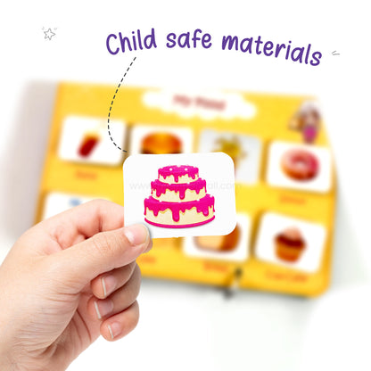 Mumma Mall® Toddler's Taste Busy Book – Reusable Learning Binder for Kids (Ages 2–5) with Velcro Activities & Fine Motor Skill Games