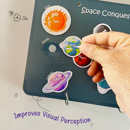 Mumma Mall® Toddler's Taste Busy Book – Reusable Learning Binder for Kids (Ages 2–5) with Velcro Activities & Fine Motor Skill Games