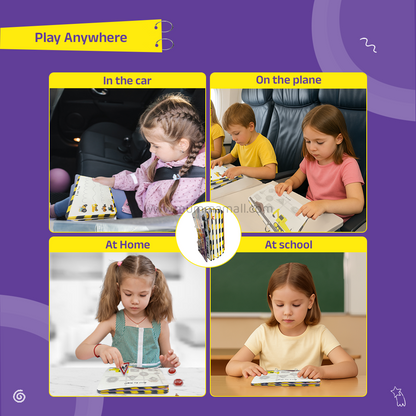 Under Construction Busy Book – Velcro Binder for Kids (3+) with construction vehicles, shapes, numbers, and problem-solving to boost motor skills & cognitive development