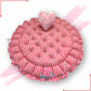 Round baby tub bed with a heart pillow (Pink and Red)