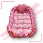 Rectangle baby tub bed with a heart pillow (Pink and Red)