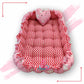 Rectangle baby tub bed with a heart pillow (Pink and Red)