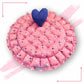 Round baby tub bed with a heart pillow (Pink and Blue)
