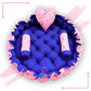 Round baby tub bed with a heart pillow and pair of Bolster (Pink and Blue)