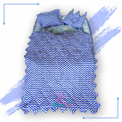 Baby box mattress with blanket and set of 4 pillows as neck support, side support and toy (Sky and Blue)