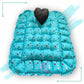 Rectangle baby tub bed with a heart pillow (Turquoise and Black)