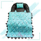 Baby nest bedding with blanket and set of 3 pillows as neck support, side support and toy (Turquoise and Black)