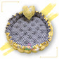 Round baby tub bed with a heart pillow (Yellow and Black)